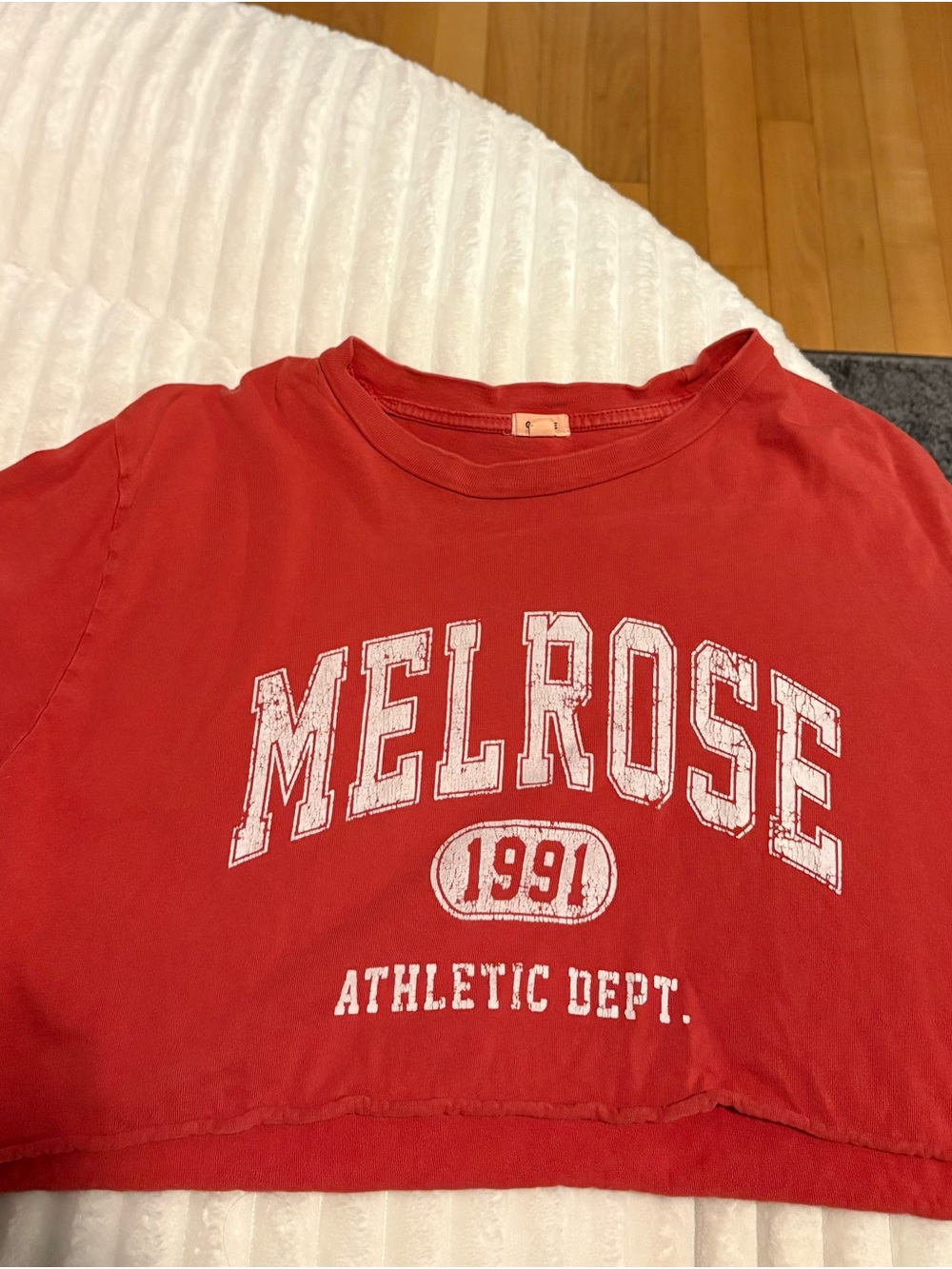 Garage Red Melrose 1991 Graphic Crop Tee